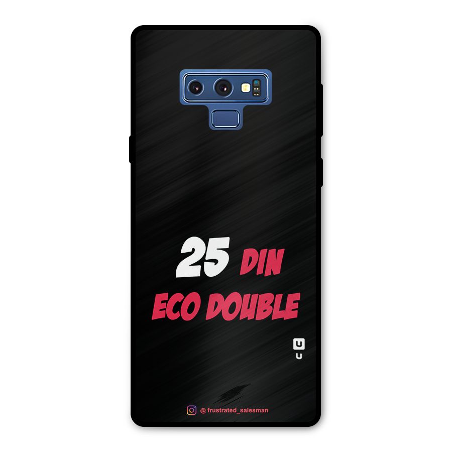25 Din Eco Double Black Metal Back Case for Galaxy Note 9