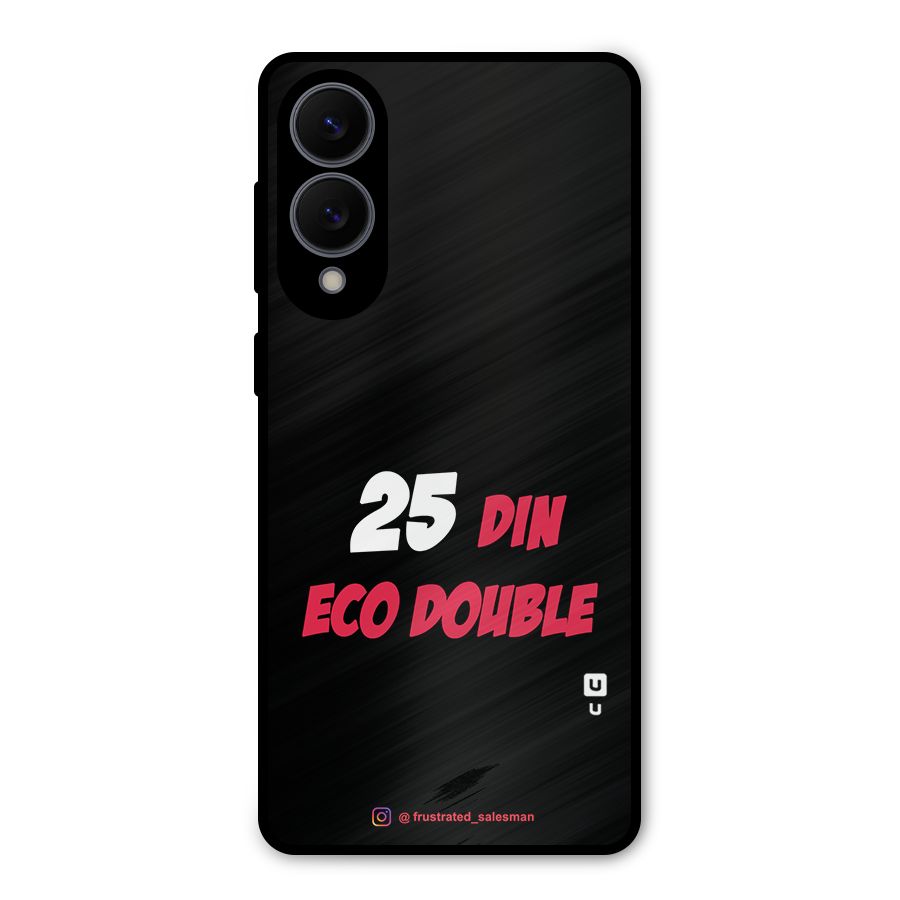 25 Din Eco Double Black Metal Back Case for Galaxy S25 Edge
