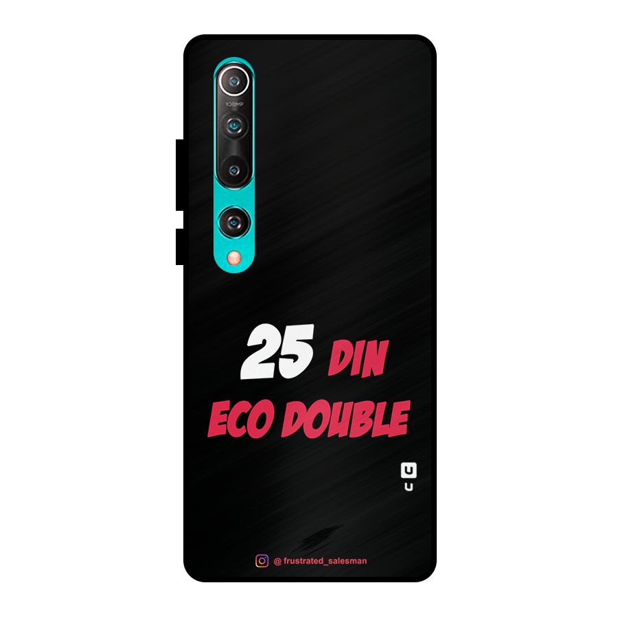 25 Din Eco Double Black Metal Back Case for Mi 10