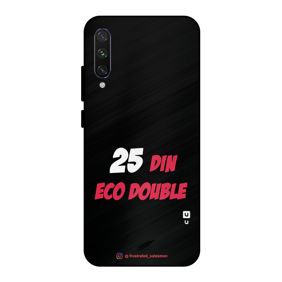 25 Din Eco Double Black Metal Back Case for Mi A3