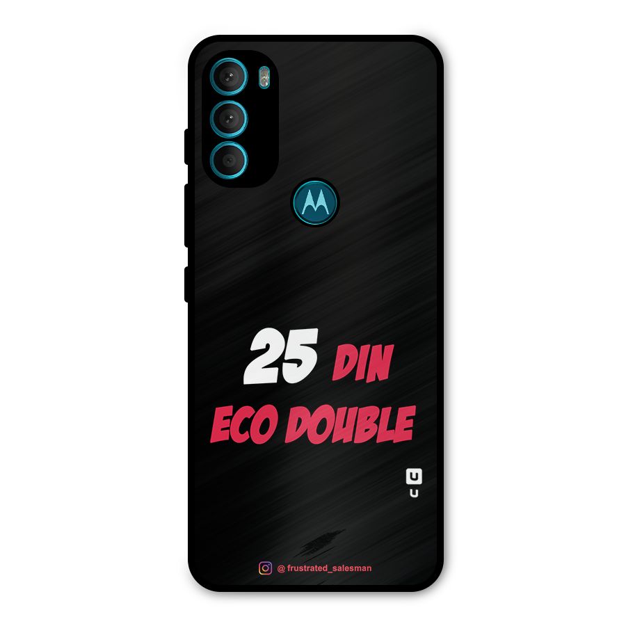 25 Din Eco Double Black Metal Back Case for Moto G71 5G
