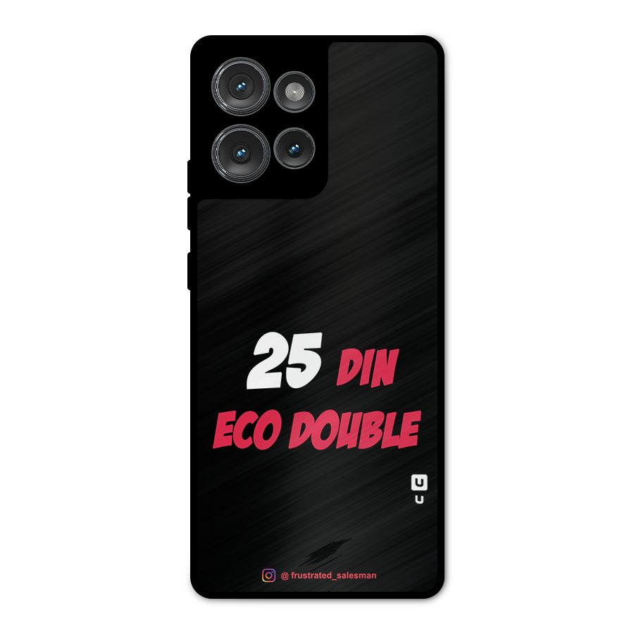 25 Din Eco Double Black Metal Back Case for Motorola Edge 50
