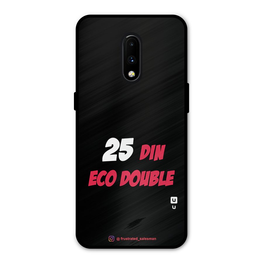 25 Din Eco Double Black Metal Back Case for OnePlus 7