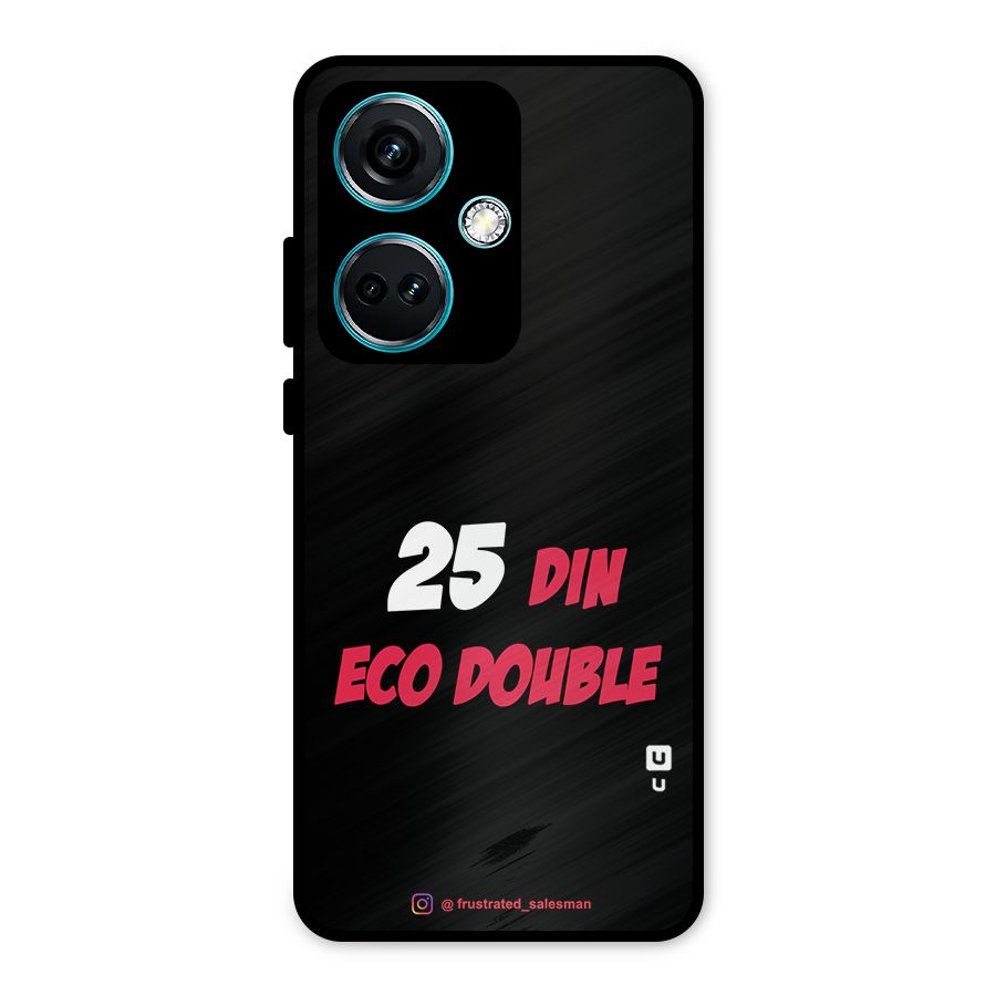 25 Din Eco Double Black Metal Back Case for OnePlus Nord CE 3 5G