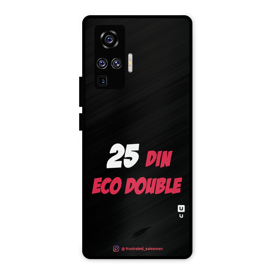 25 Din Eco Double Black Metal Back Case for Vivo X50 Pro