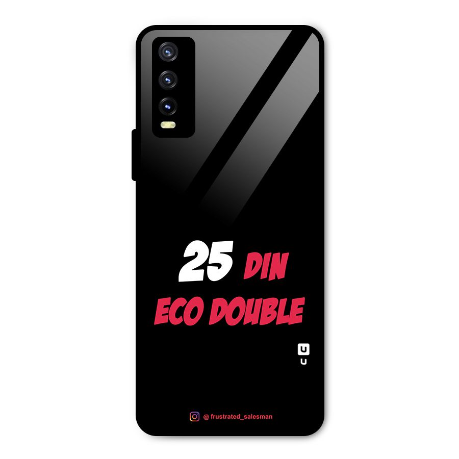 25 Din Eco Double Black Metal Back Case for Vivo Y20