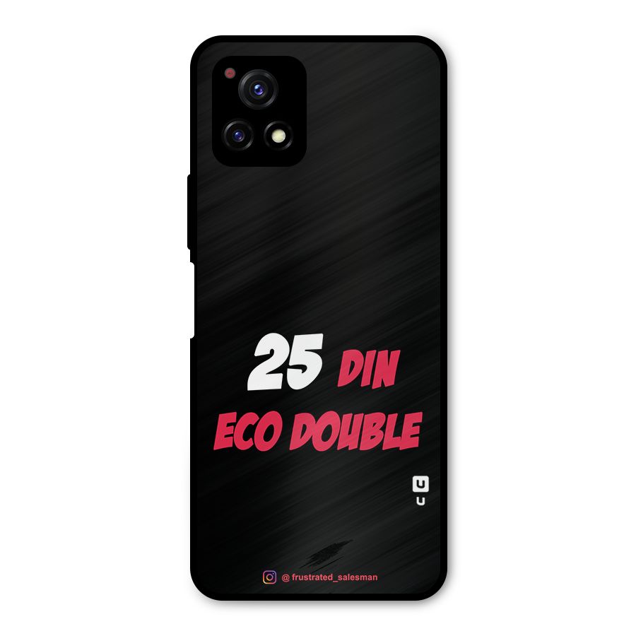 25 Din Eco Double Black Metal Back Case for Vivo Y72 5G
