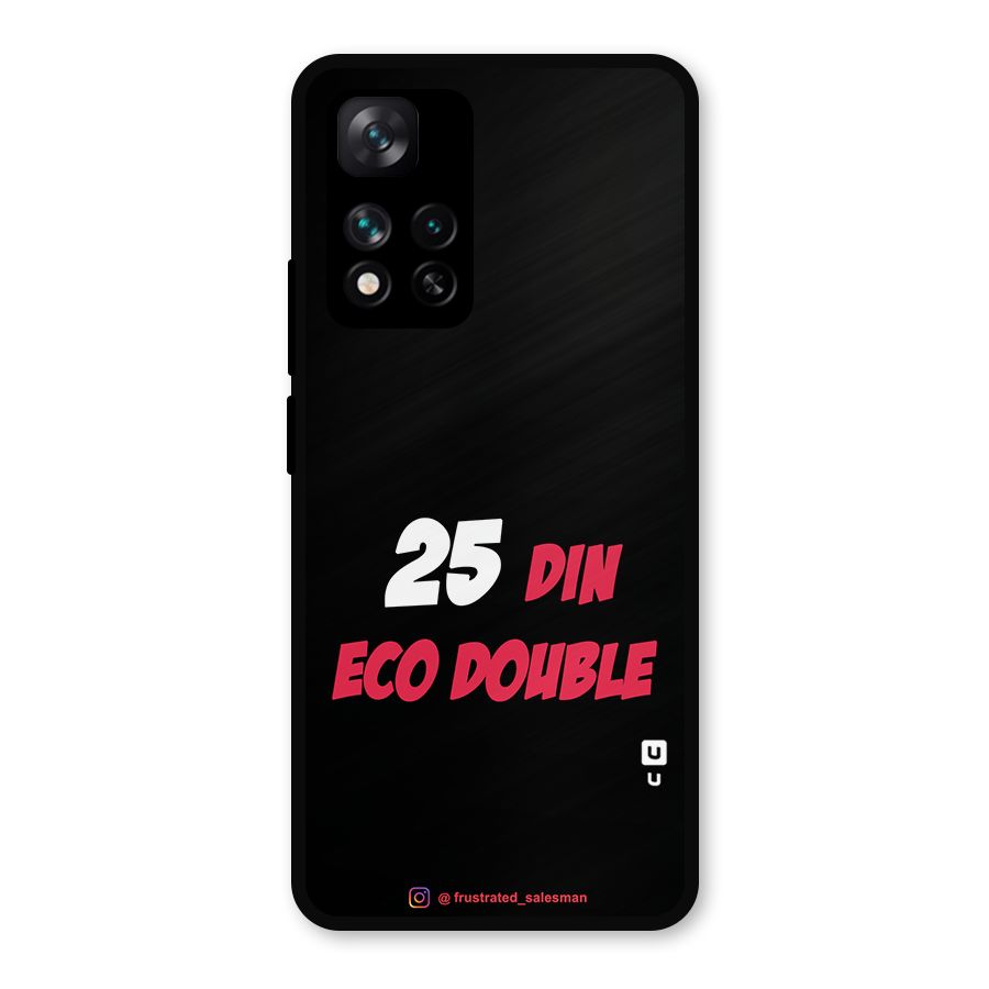25 Din Eco Double Black Metal Back Case for Xiaomi 11i Hypercharge 5G