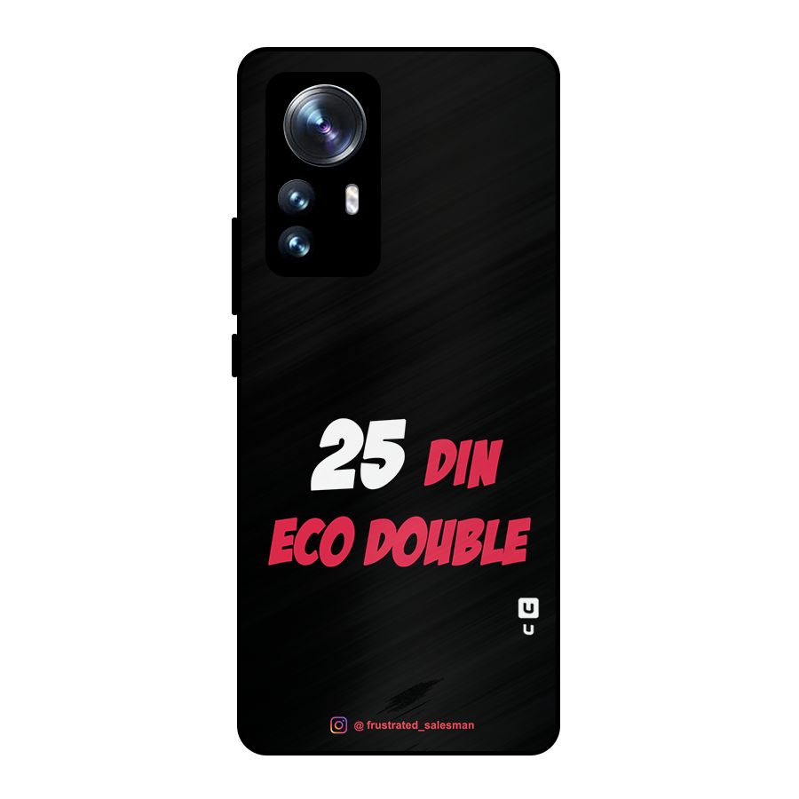 25 Din Eco Double Black Metal Back Case for Xiaomi 12 Pro