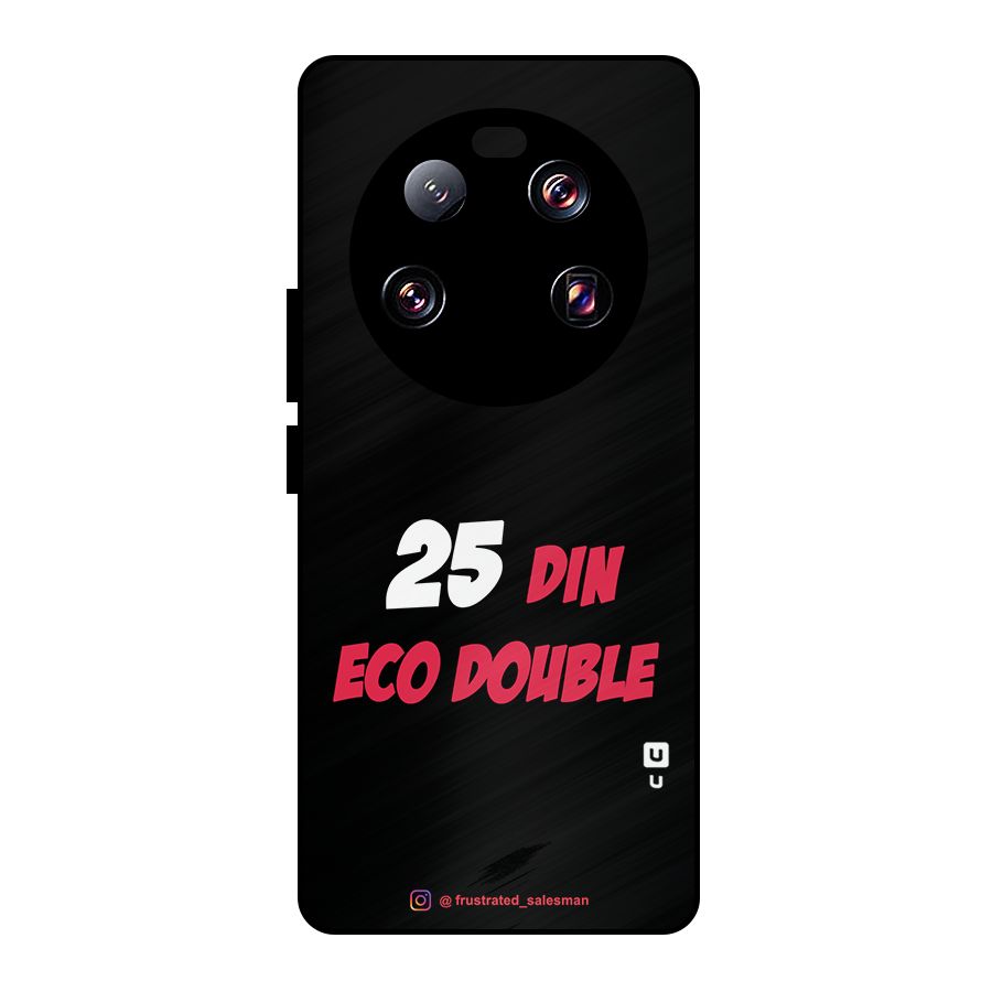 25 Din Eco Double Black Metal Back Case for Xiaomi 13 Ultra