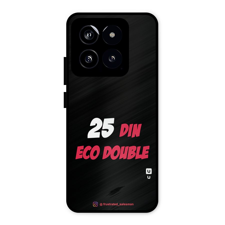 25 Din Eco Double Black Metal Back Case for Xiaomi 14