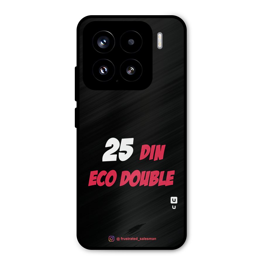 25 Din Eco Double Black Metal Back Case for Xiaomi 15