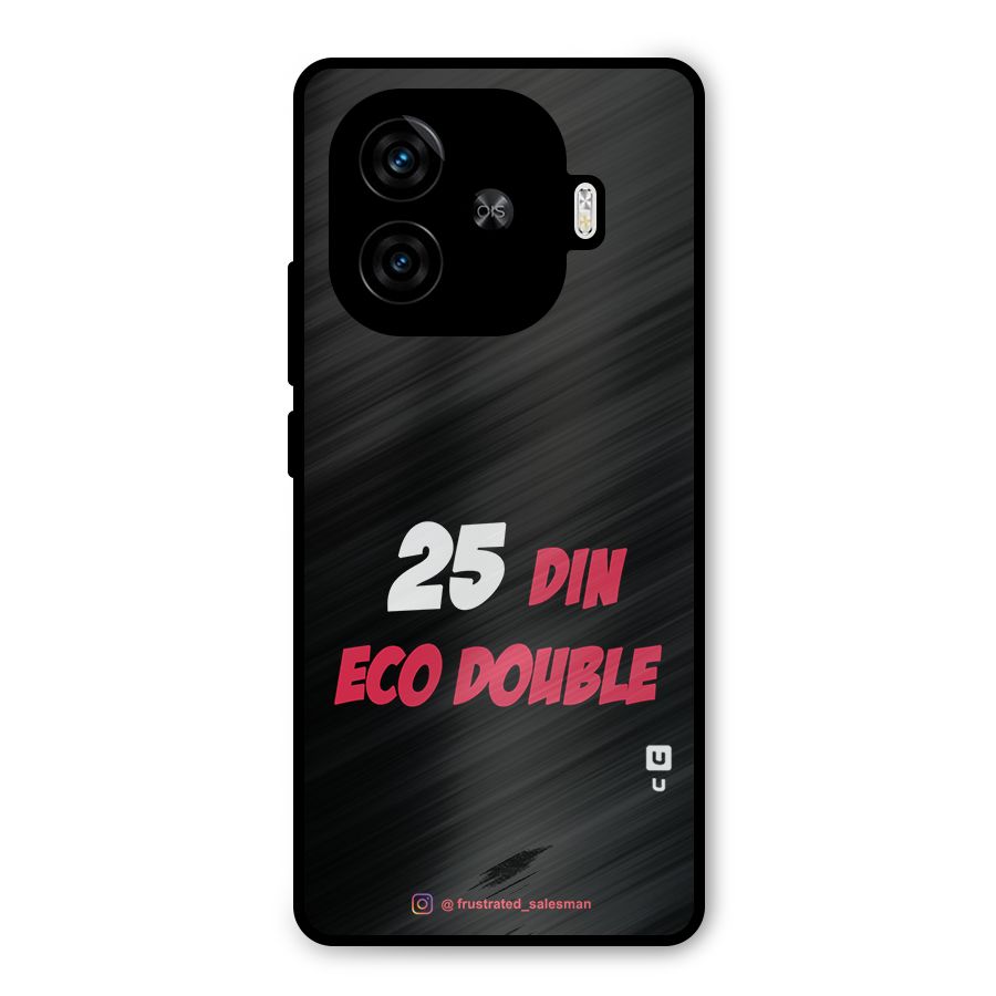 25 Din Eco Double Black Metal Back Case for iQOO Neo 10R