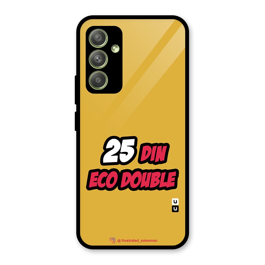 25 Din Eco Double Mustard Yellow Glass Back Case for Galaxy A54