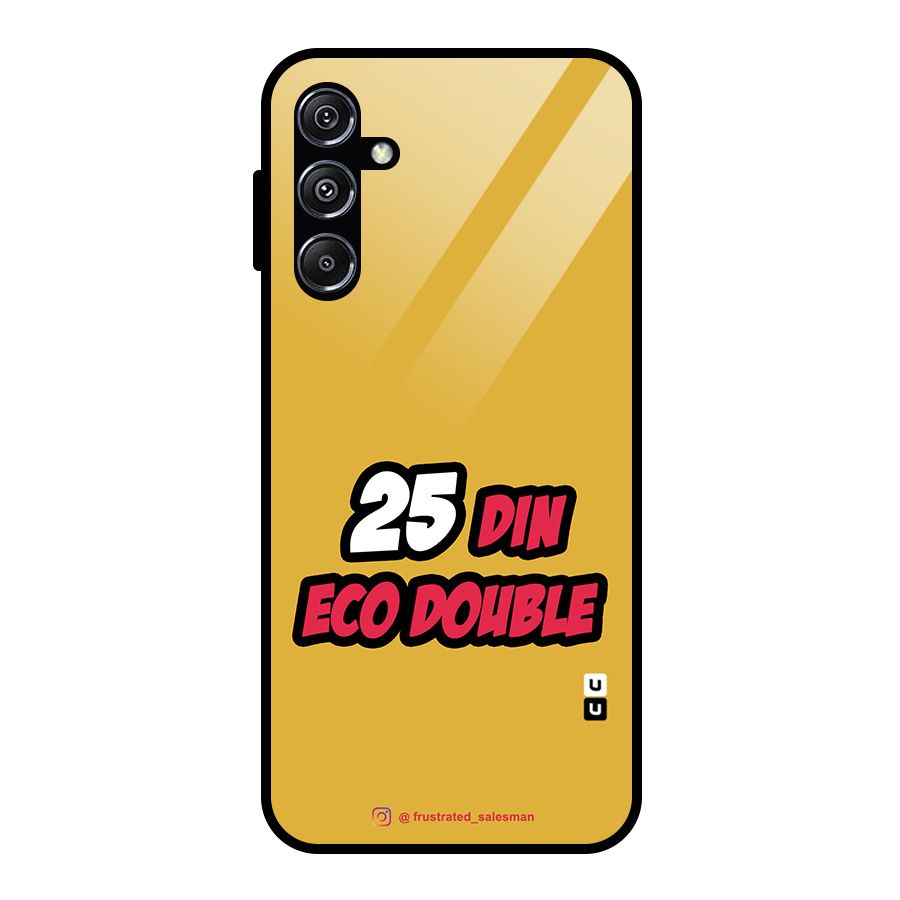 25 Din Eco Double Mustard Yellow Glass Back Case for Galaxy M34 5G