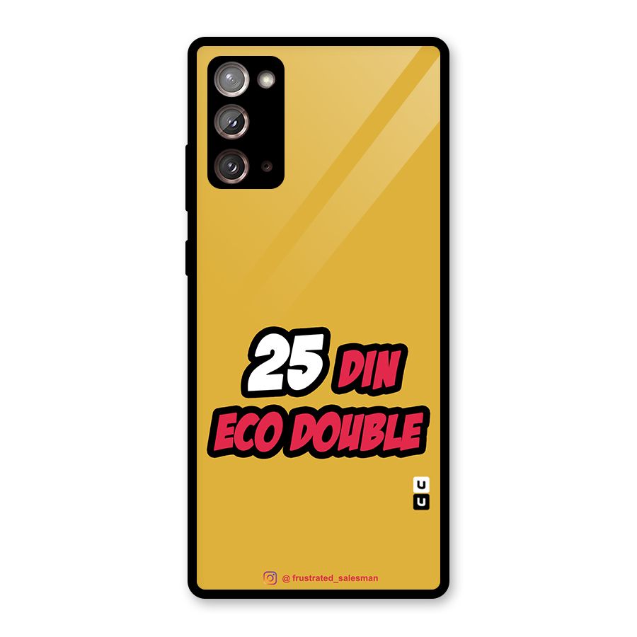 25 Din Eco Double Mustard Yellow Glass Back Case for Galaxy Note 20