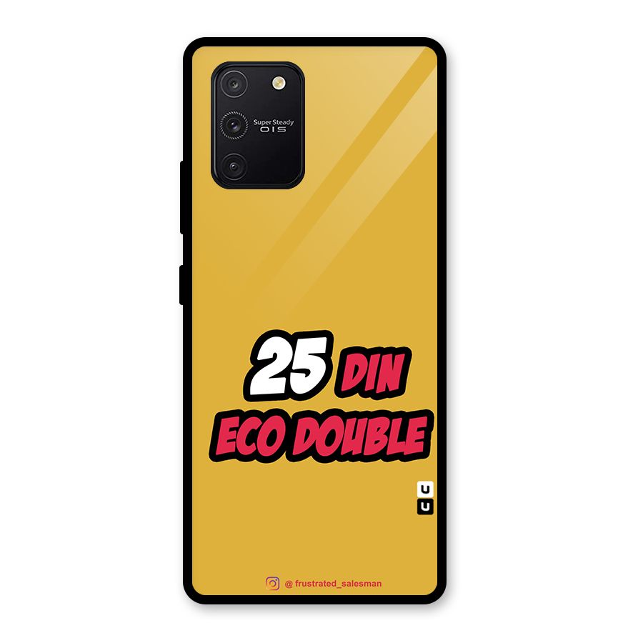 25 Din Eco Double Mustard Yellow Glass Back Case for Galaxy S10 Lite
