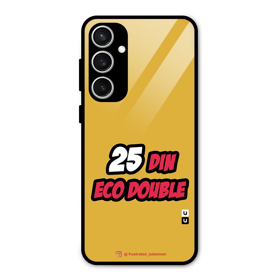 25 Din Eco Double Mustard Yellow Glass Back Case for Galaxy S23 FE