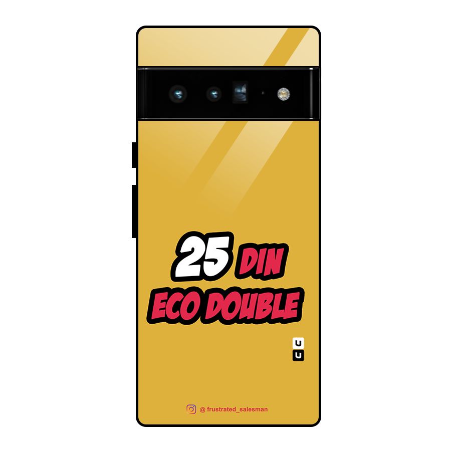 25 Din Eco Double Mustard Yellow Glass Back Case for Google Pixel 6 Pro