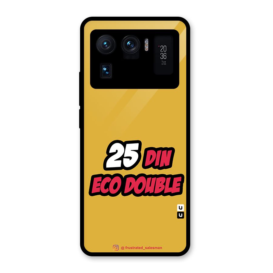 25 Din Eco Double Mustard Yellow Glass Back Case for Mi 11 Ultra