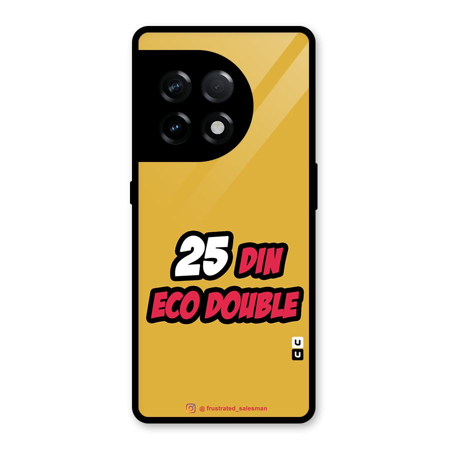 25 Din Eco Double Mustard Yellow Glass Back Case for OnePlus 11R