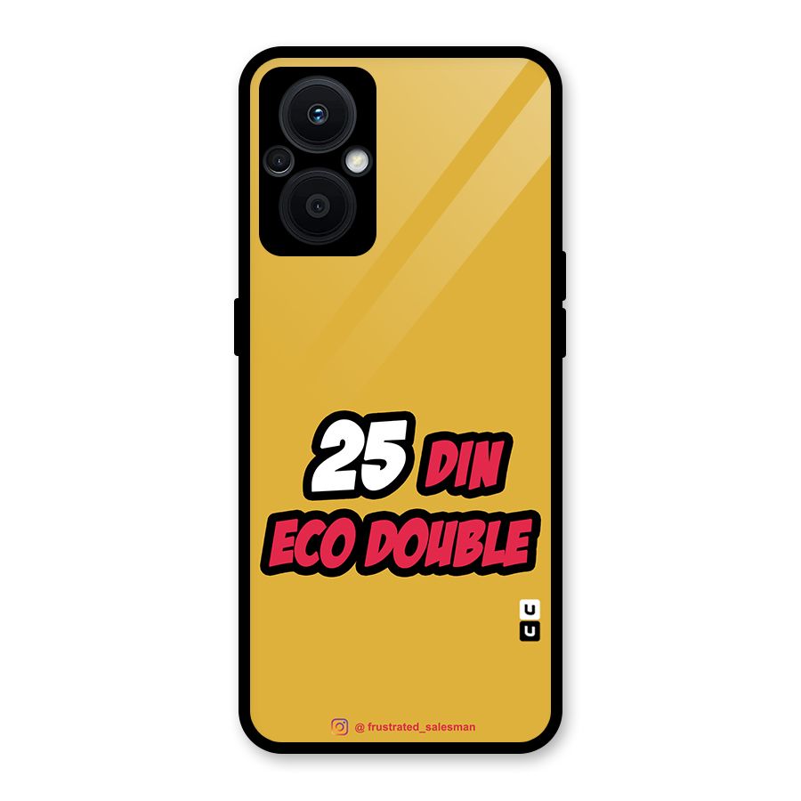 25 Din Eco Double Mustard Yellow Glass Back Case for Oppo F21s Pro 5G