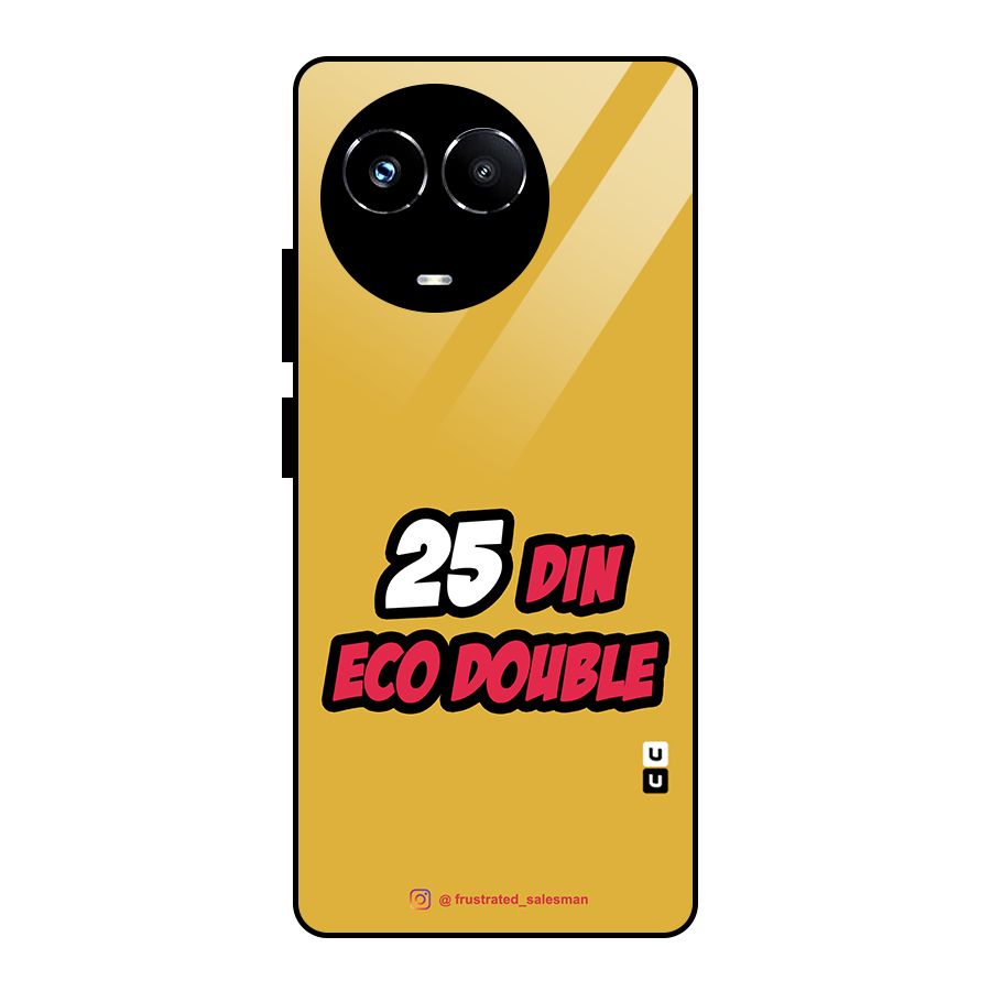 25 Din Eco Double Mustard Yellow Glass Back Case for Realme 11X