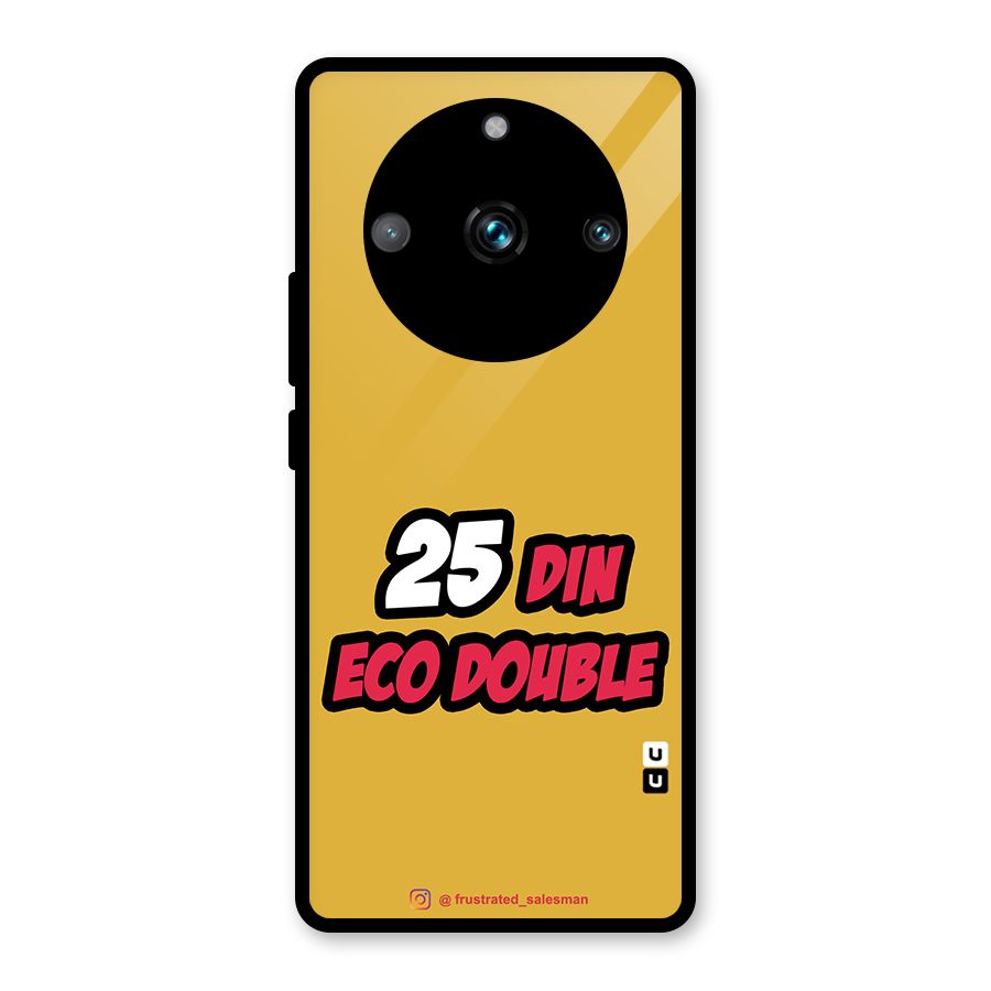 25 Din Eco Double Mustard Yellow Glass Back Case for Realme 11 Pro Plus