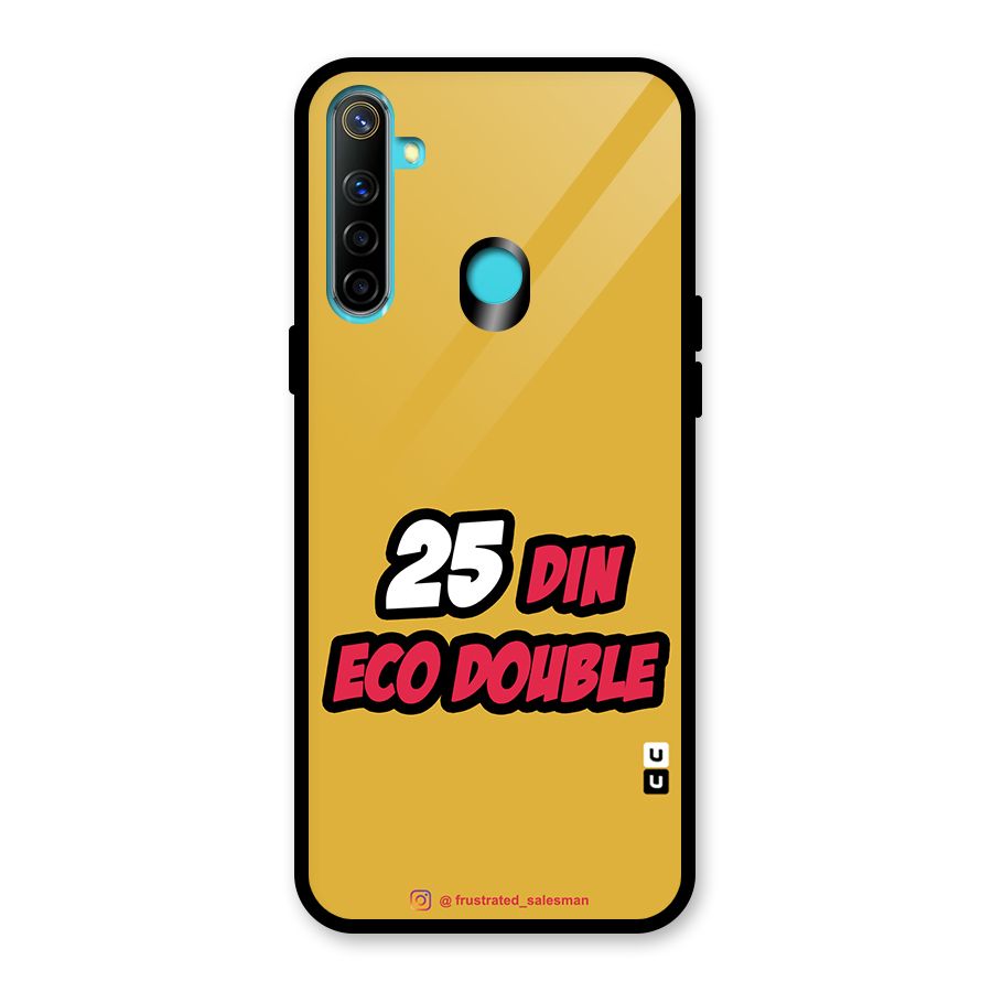 25 Din Eco Double Mustard Yellow Glass Back Case for Realme 5