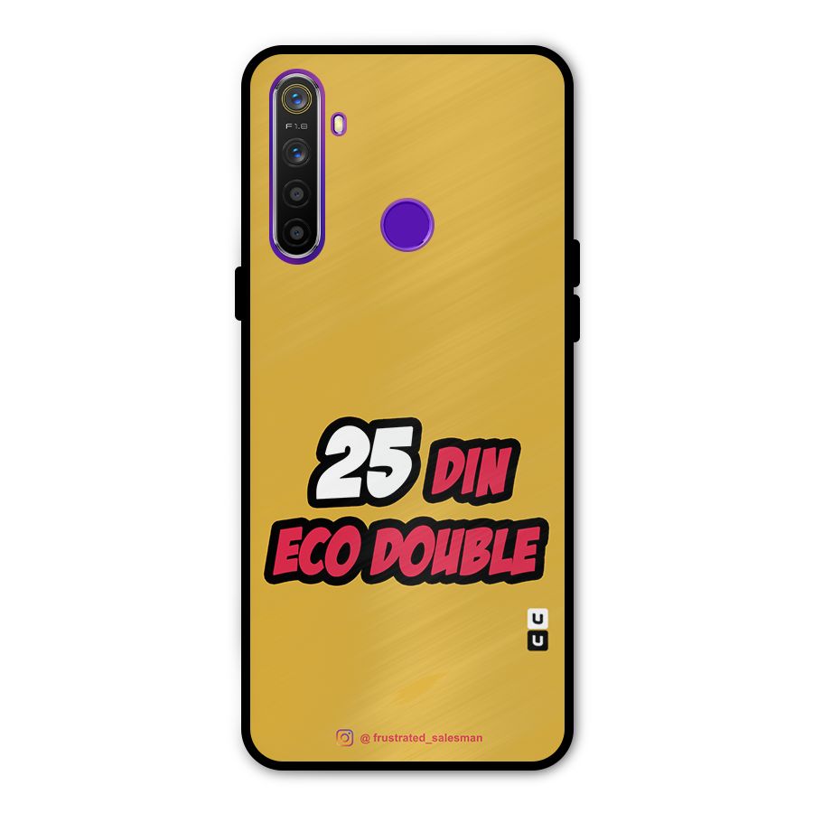 25 Din Eco Double Mustard Yellow Glass Back Case for Realme 5s