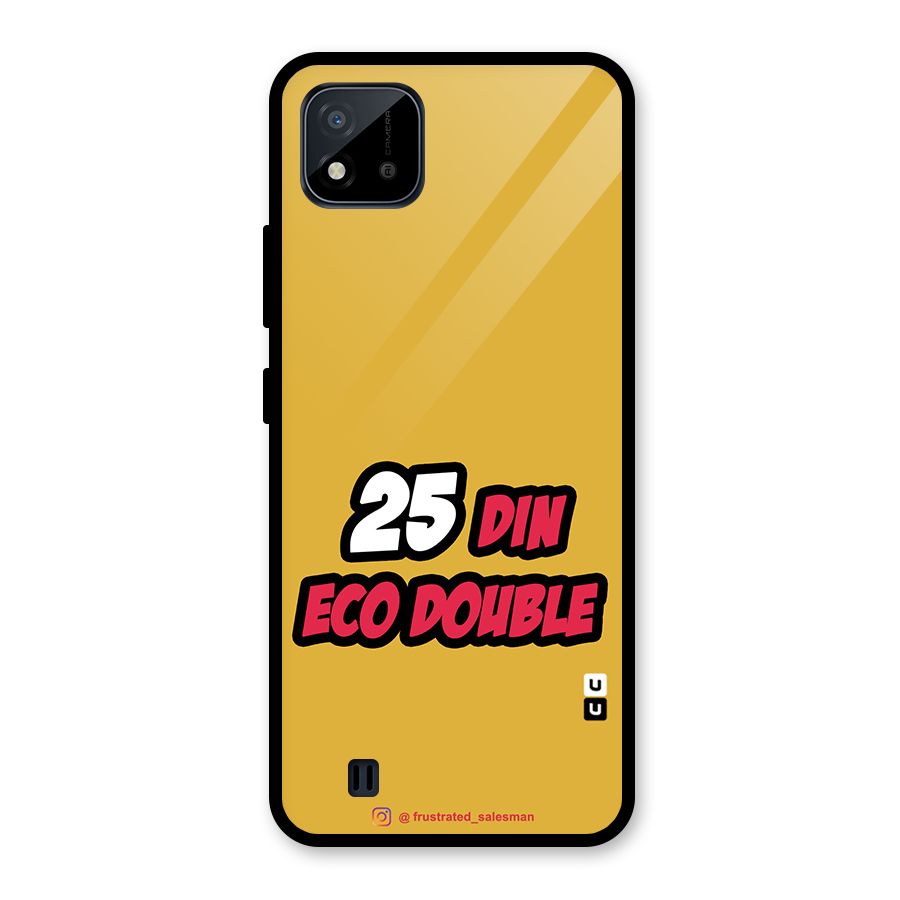 25 Din Eco Double Mustard Yellow Glass Back Case for Realme C11 2021