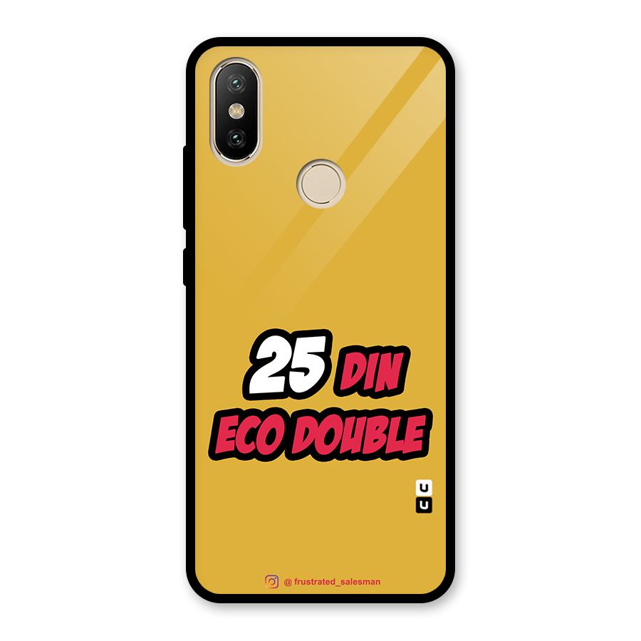 25 Din Eco Double Mustard Yellow Glass Back Case for Redmi A2