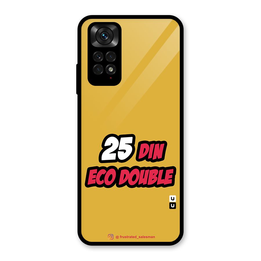 25 Din Eco Double Mustard Yellow Glass Back Case for Redmi Note 11S