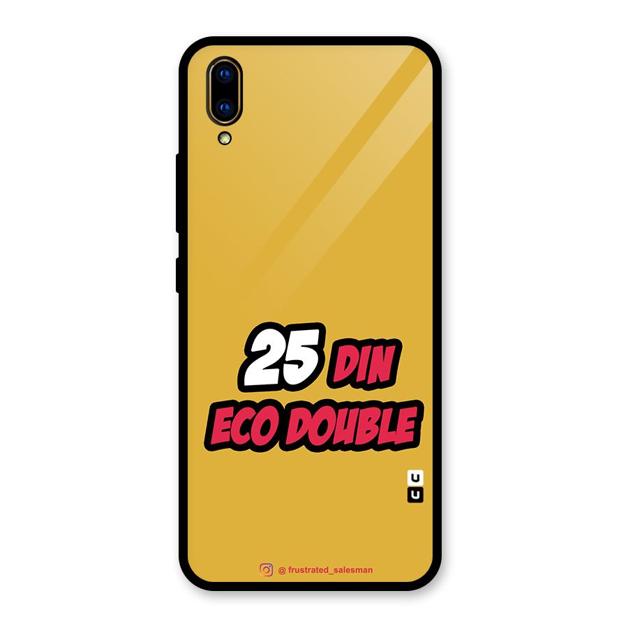 25 Din Eco Double Mustard Yellow Glass Back Case for Vivo V11 Pro