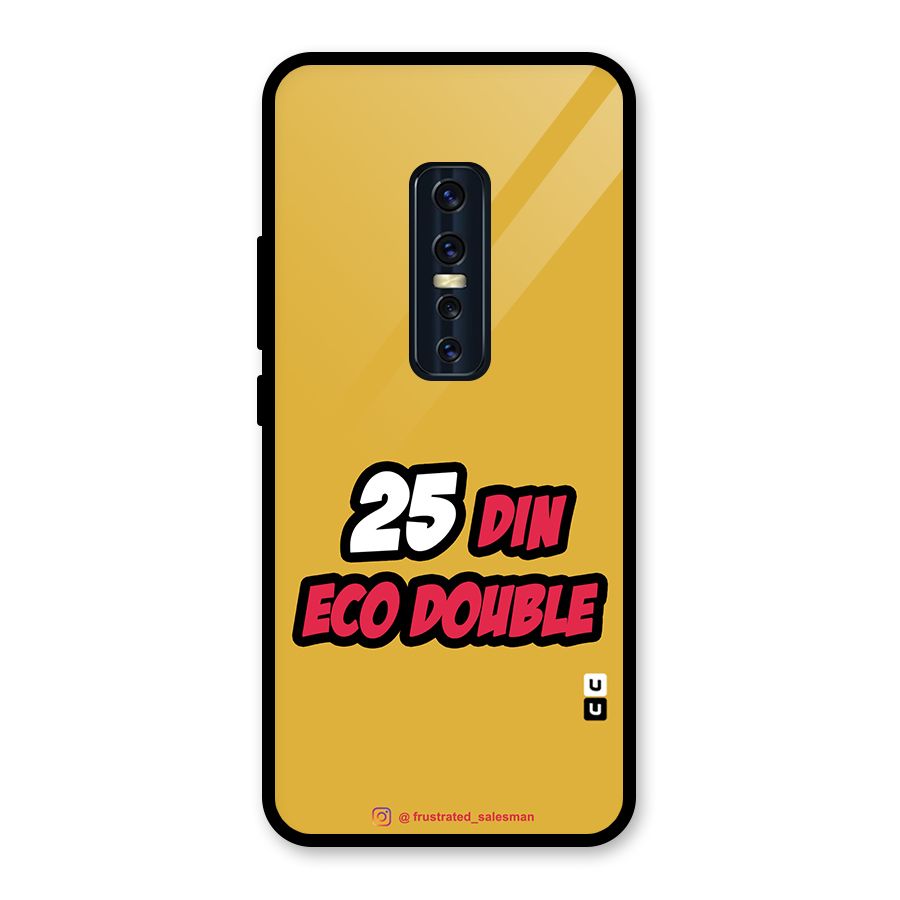 25 Din Eco Double Mustard Yellow Glass Back Case for Vivo V17 Pro