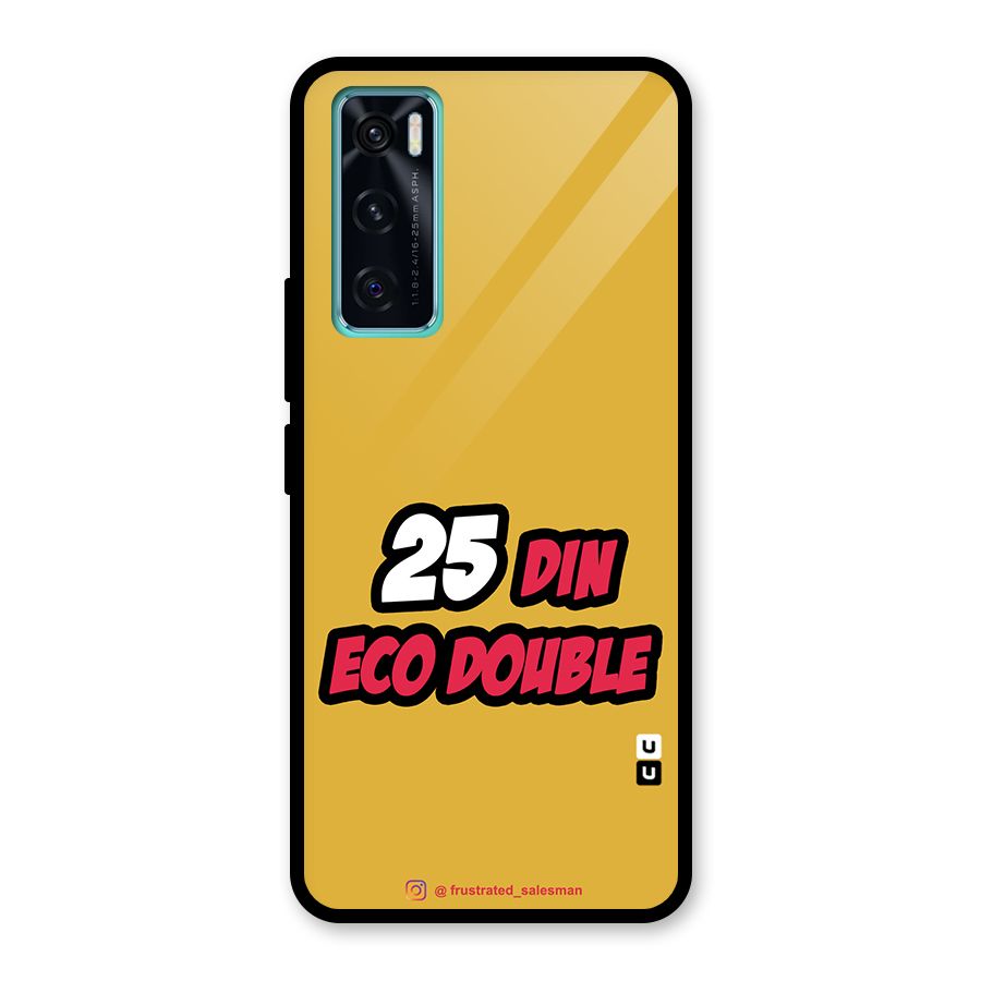 25 Din Eco Double Mustard Yellow Glass Back Case for Vivo V20 SE