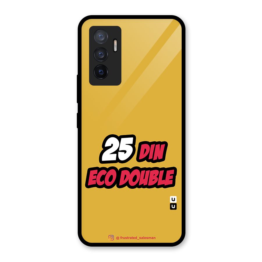 25 Din Eco Double Mustard Yellow Glass Back Case for Vivo V23e