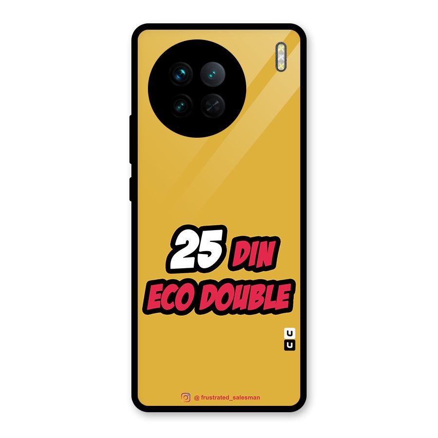 25 Din Eco Double Mustard Yellow Glass Back Case for Vivo X90
