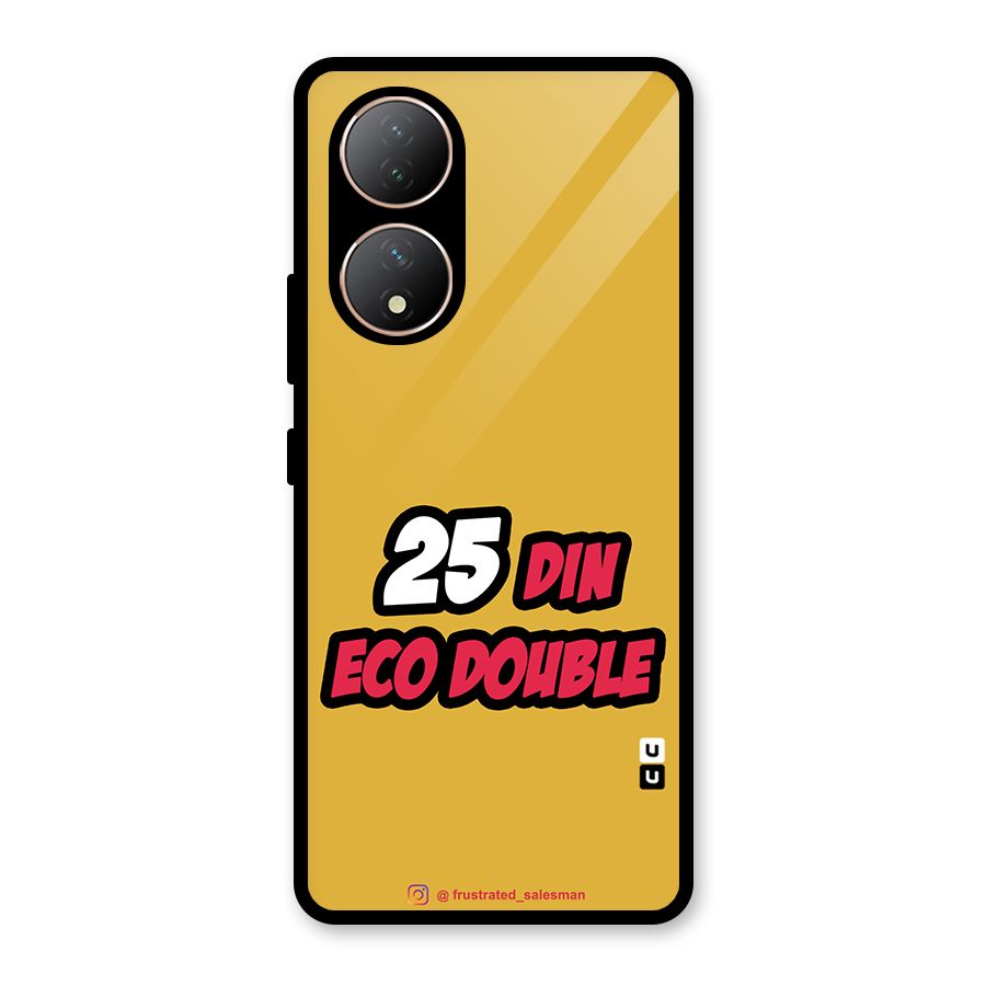 25 Din Eco Double Mustard Yellow Glass Back Case for Vivo Y100A