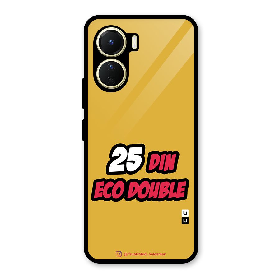 25 Din Eco Double Mustard Yellow Glass Back Case for Vivo Y16