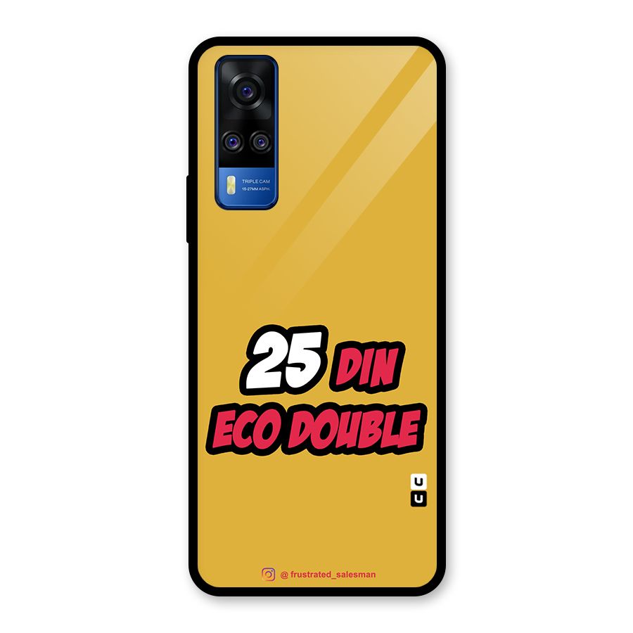 25 Din Eco Double Mustard Yellow Glass Back Case for Vivo Y31