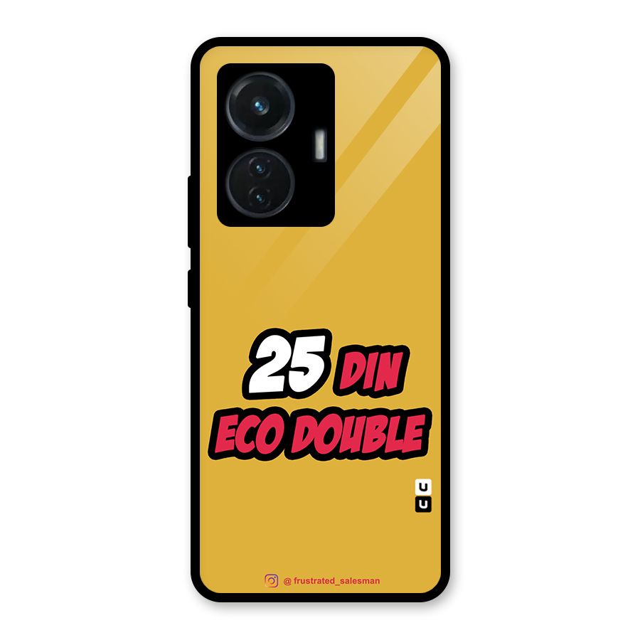 25 Din Eco Double Mustard Yellow Glass Back Case for iQOO Z6 44W