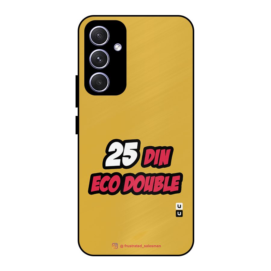 25 Din Eco Double Mustard Yellow Metal Back Case for Galaxy A54