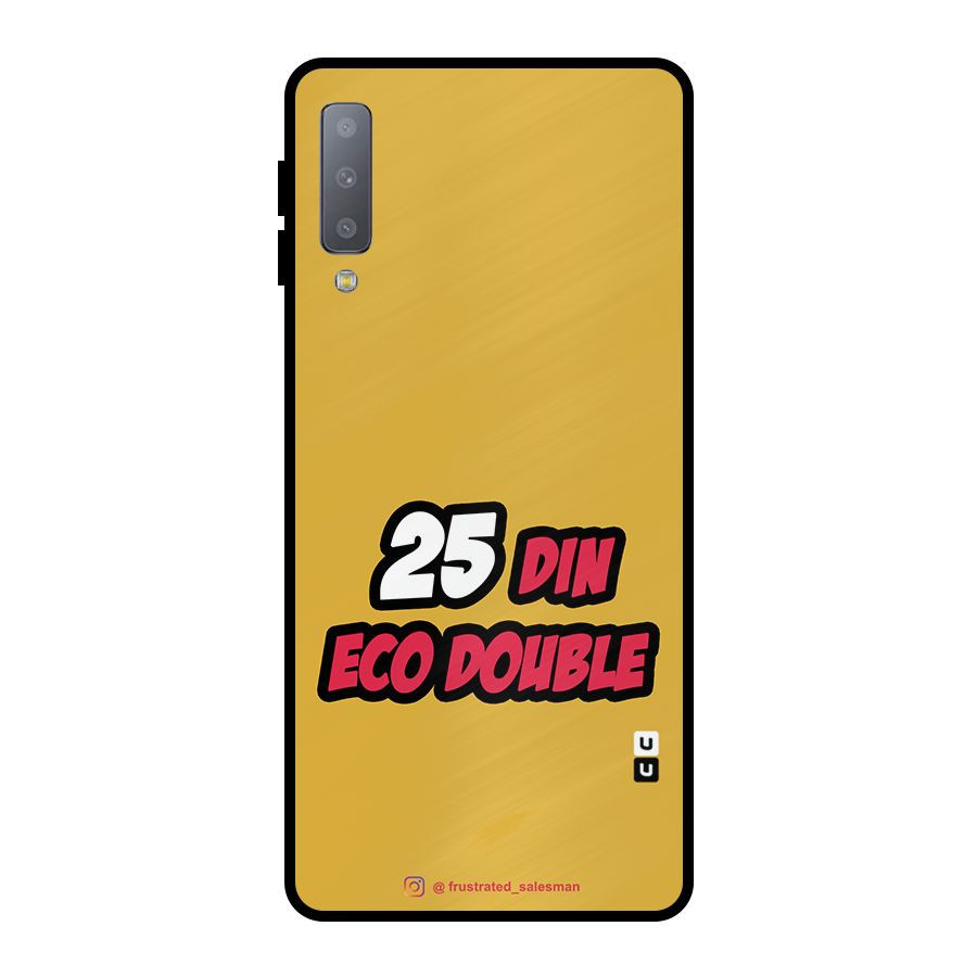 25 Din Eco Double Mustard Yellow Metal Back Case for Galaxy A7 (2018)