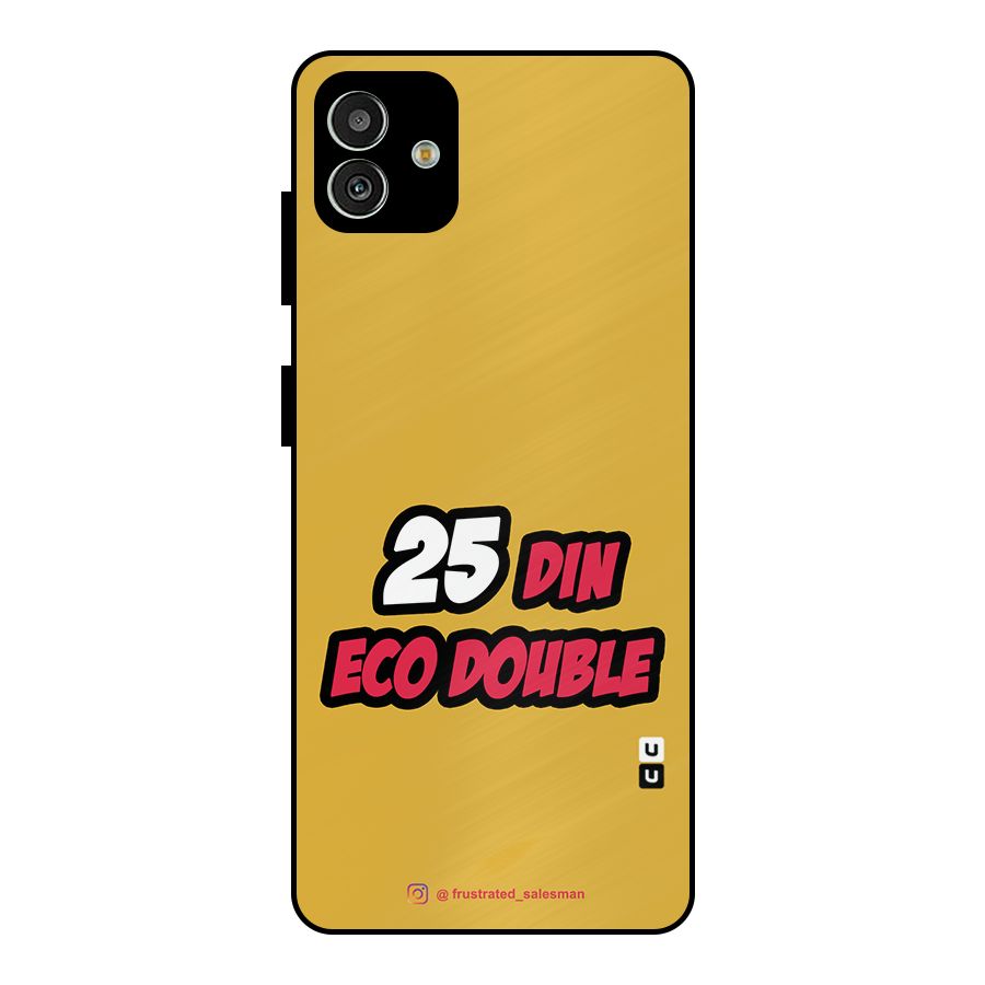 25 Din Eco Double Mustard Yellow Metal Back Case for Galaxy M13 5G