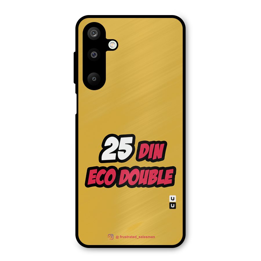 25 Din Eco Double Mustard Yellow Metal Back Case for Galaxy M16