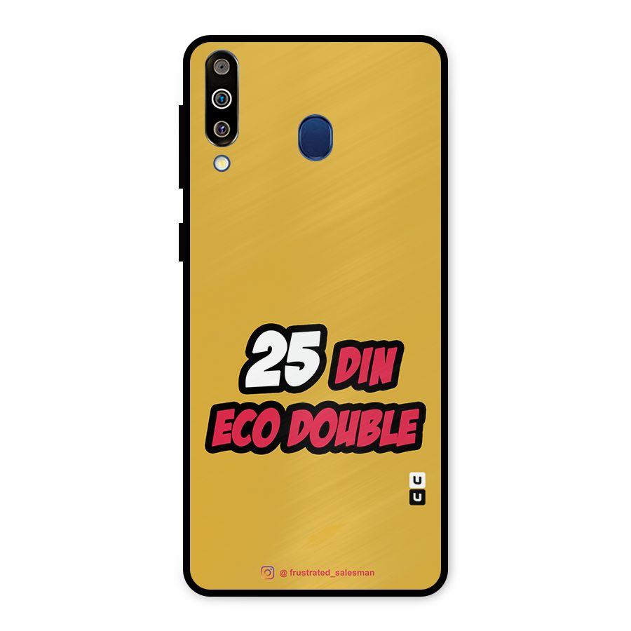 25 Din Eco Double Mustard Yellow Metal Back Case for Galaxy M30