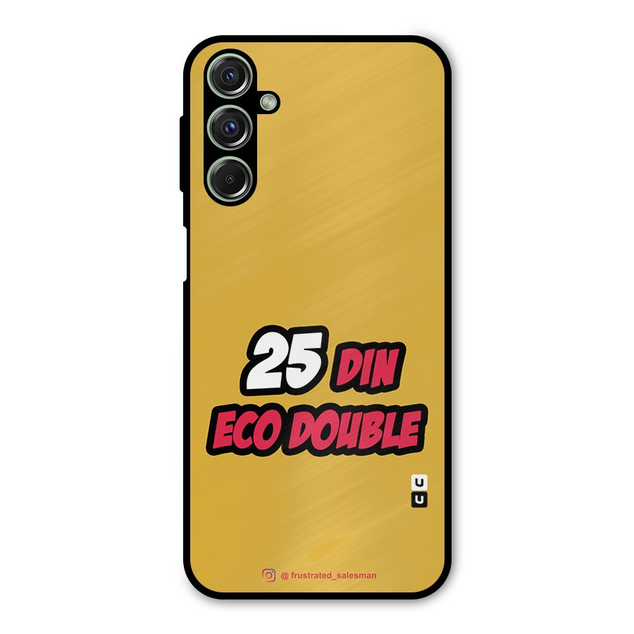 25 Din Eco Double Mustard Yellow Metal Back Case for Galaxy M34