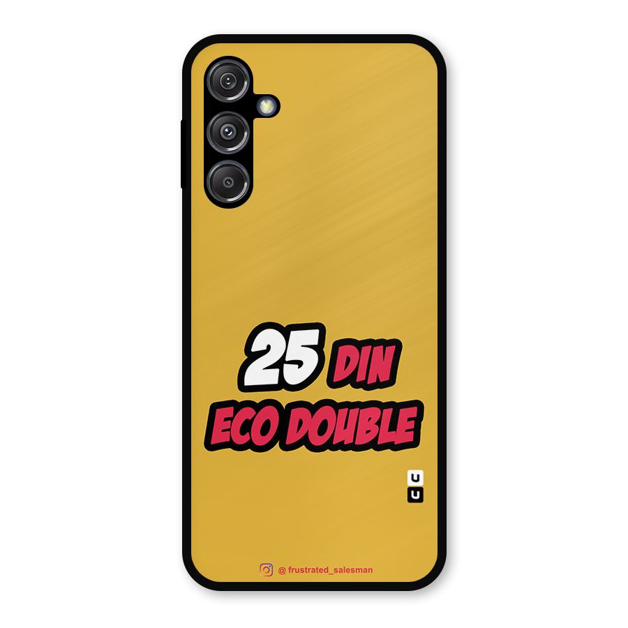 25 Din Eco Double Mustard Yellow Metal Back Case for Galaxy M34 5G