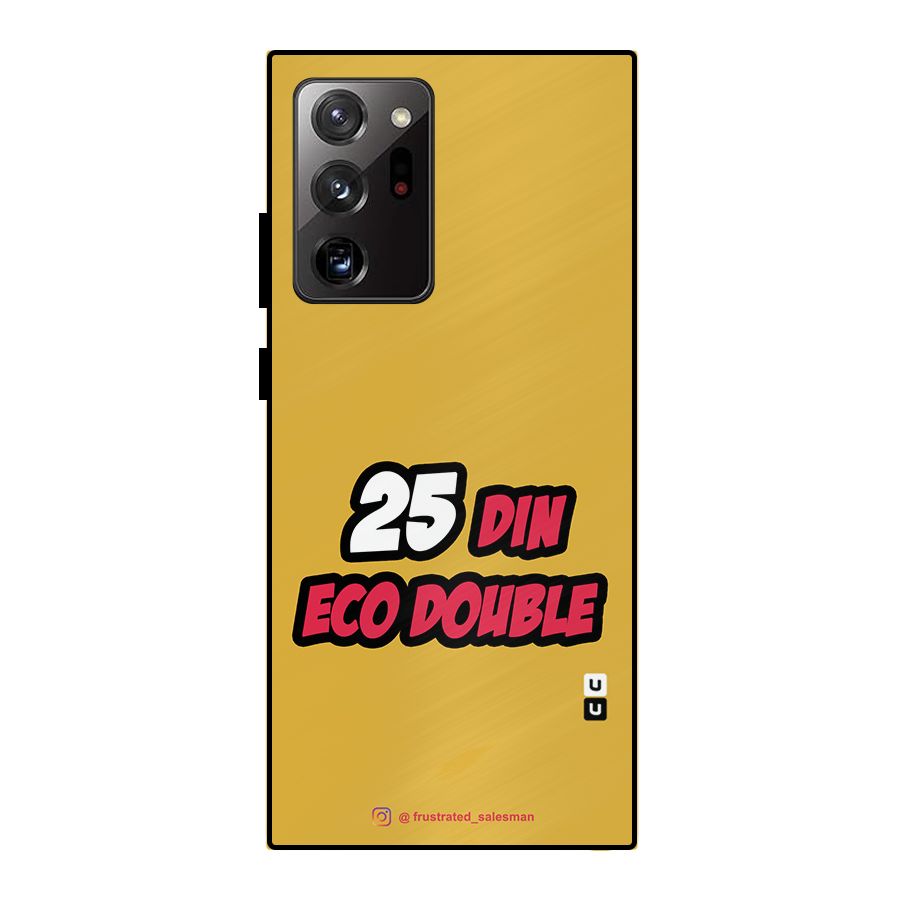 25 Din Eco Double Mustard Yellow Metal Back Case for Galaxy Note 20 Ultra